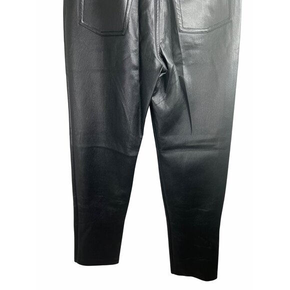 Aritzia Wilfred Melina vegan leather Black Pants Size 2 - Picture 7 of 15